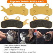 DURAFORCE Front Rear Ceramic Brake Pads Set For 2017-2022 Can-Am Maverick X3 R Max 4x4 DPS