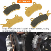 DURAFORCE Front Rear Ceramic Brake Pads Set For 2017-2022 Can-Am Maverick X3 R Max 4x4 DPS