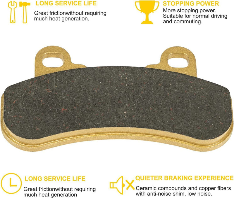 DURAFORCE Front Rear Ceramic Brake Pads Set For 2017-2022 Can-Am Maverick X3 R Max 4x4 DPS