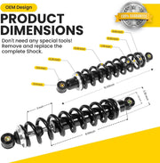 DURAFORCE AM130448 Front Shock Absorber For John Deere Gator TX TH TS Diesel 4x2 6x4 Works