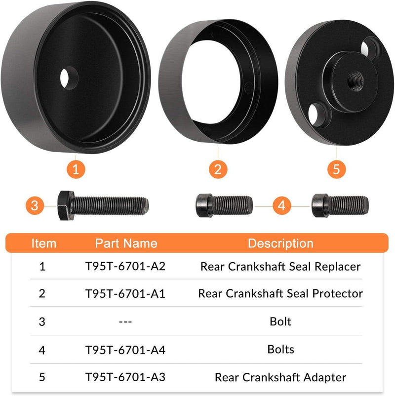 DURAFORCE 7834 Rear Crankshaft Seal Installer Tool for Ford Ranger & Explorer w/ 4.0L V6