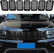 DURAFORCE 7pcs Honeycomb Mesh Front Grill Inserts Kits For 2017-2021 Jeep Grand Cherokee
