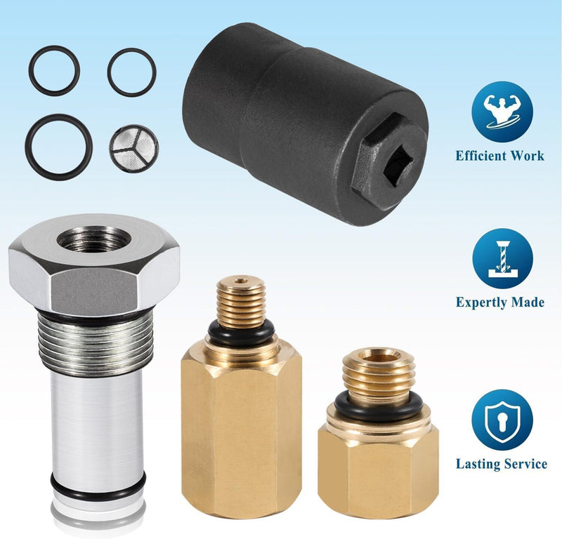 DURAFORCE For 6.0L Ford IPR Valve Removal Socket & Oil Rail Adapters and Test Fitting Tool