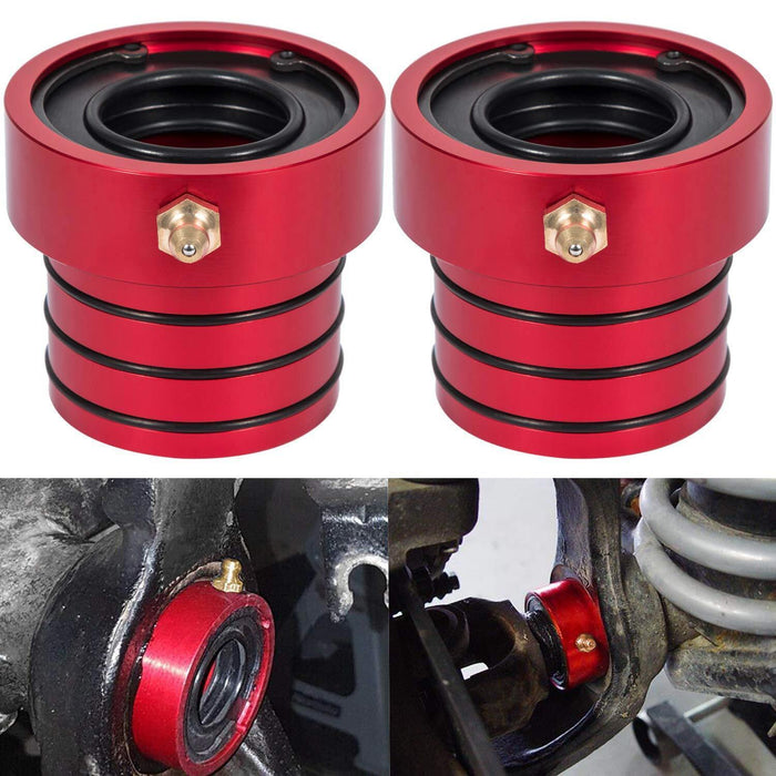 DURAFORCE 2Pcs Red Front Axle Tube Seal Kit MG21103 for Jeep Wrangler YJ JK TJ XJ ZJ MJ