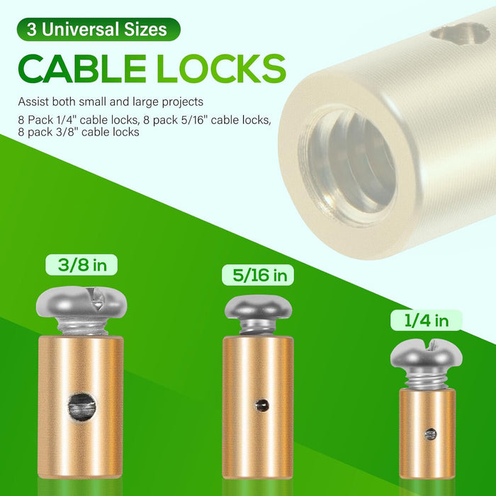 DURAFORCE 03336 Cable Stop Assortment, 24 Pack Universal Fit