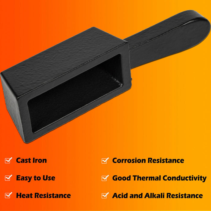 DURAFORCE 25 oz Loaf Cast Iron Ingot Mold for Melting Casting Gold Silver Copper Metals