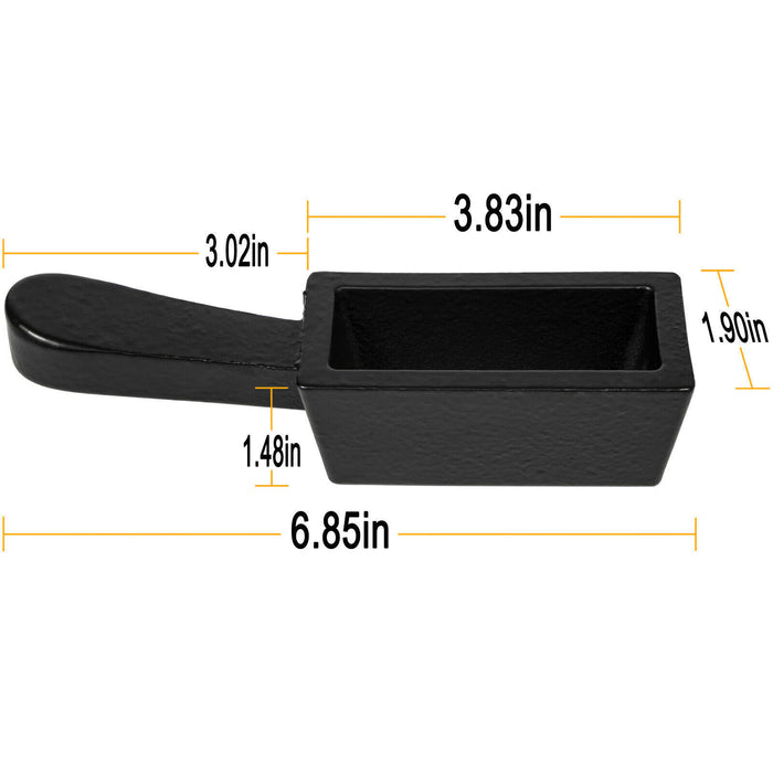 DURAFORCE 25 oz Loaf Cast Iron Ingot Mold for Melting Casting Gold Silver Copper Metals