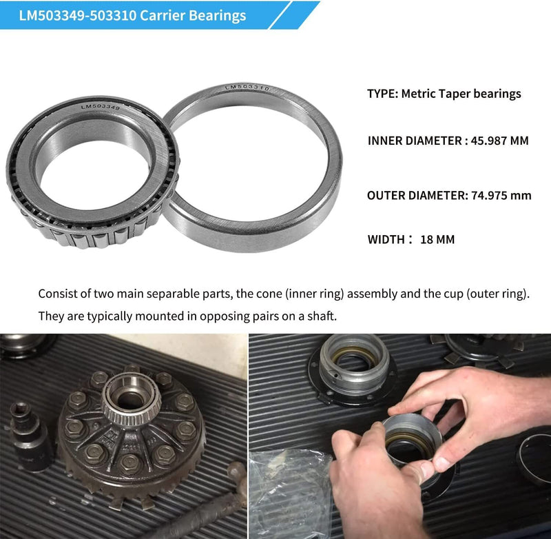 DURAFORCE For BMW E30 E36 E28 E34 E23 E32 Z1 Z3 Differential Type 188 Bearings Repair Kit