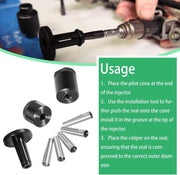 DURAFORCE 34720 Injector Seal Installer Kit For Many Ford, GM & Subaru Engines (8Pcs/set)