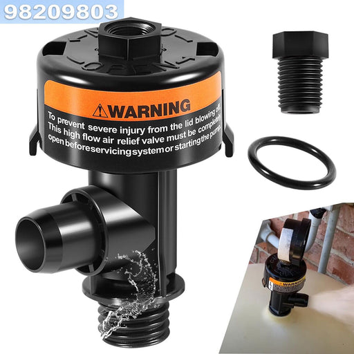 DURAFORCE 98209800 Manual Air Relief Valve w/Pressure Gauge for Pentair Pool / Spa Filter
