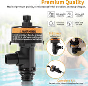 DURAFORCE 98209800 Manual Air Relief Valve w/Pressure Gauge for Pentair Pool / Spa Filter