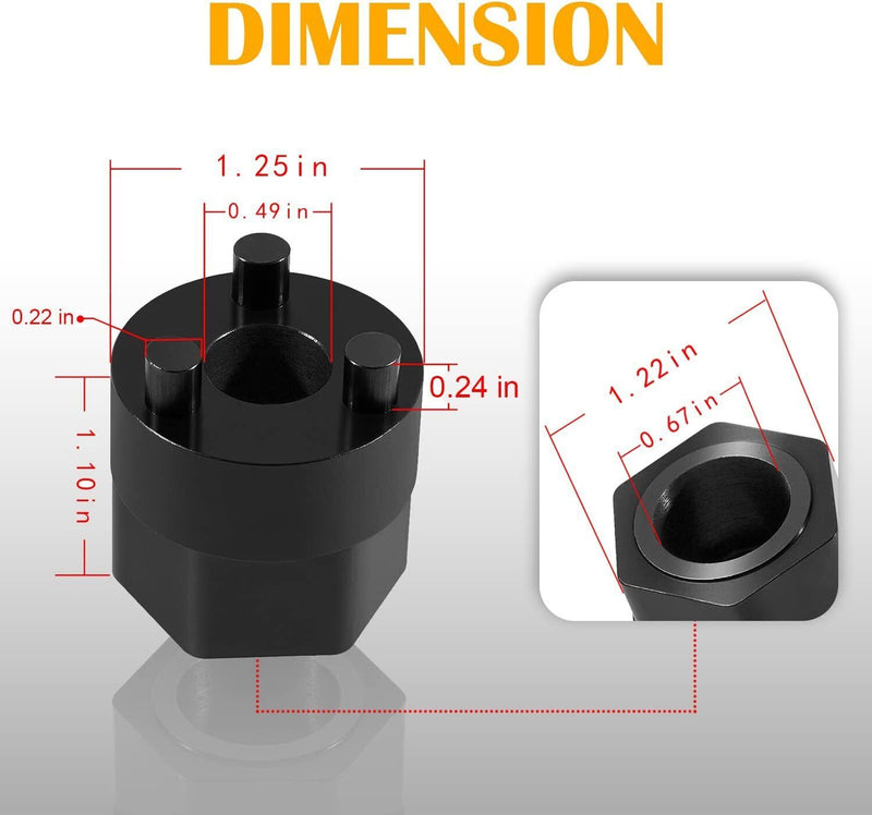 DURAFORCE A/C Compressor Clutch Hub Remover Tool for BMW Mercedes Denso Clutchless 7SEU17C