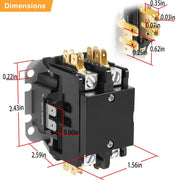 DURAFORCE CZXCON3645 Contactor for Hayward Comfortzone C-SPA XI Electric Spa Heaters