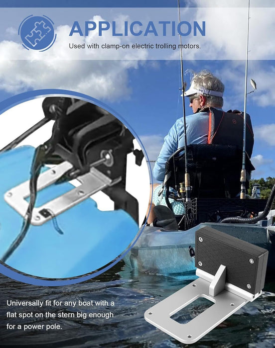 DURAFORCE Universal Transom Trolling Motor Mount for Kayaks / Kayak Motor Mount Bracket