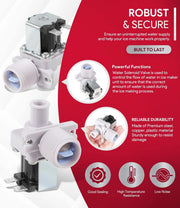 DURAFORCE Water Valve for Hoshizaki Ice 3U0111-01, J248-030, 120V 60HZ with Mounting Nuts