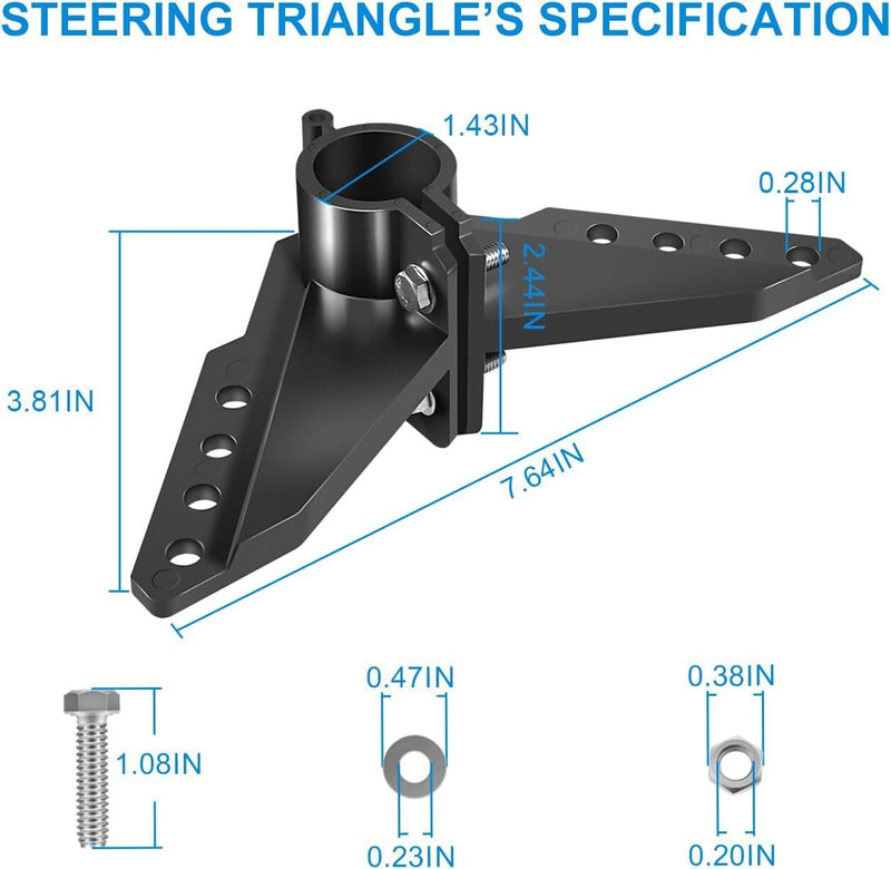 DURAFORCE Kayak Steering Accessories:Newport NK-180S Trolling Motor Steering Triangle Brac