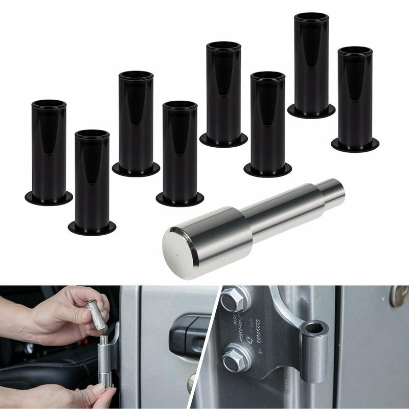 DURAFORCE Door Bushing Removal Tool & Hinge Liners for Jeep Wrangler JK JKU JL 2007-2020