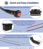 DURAFORCE 010-12445-00 Power Data Cable for Garmin echoMAP Chirp/Plus/UHD GPSMAP Panoptix