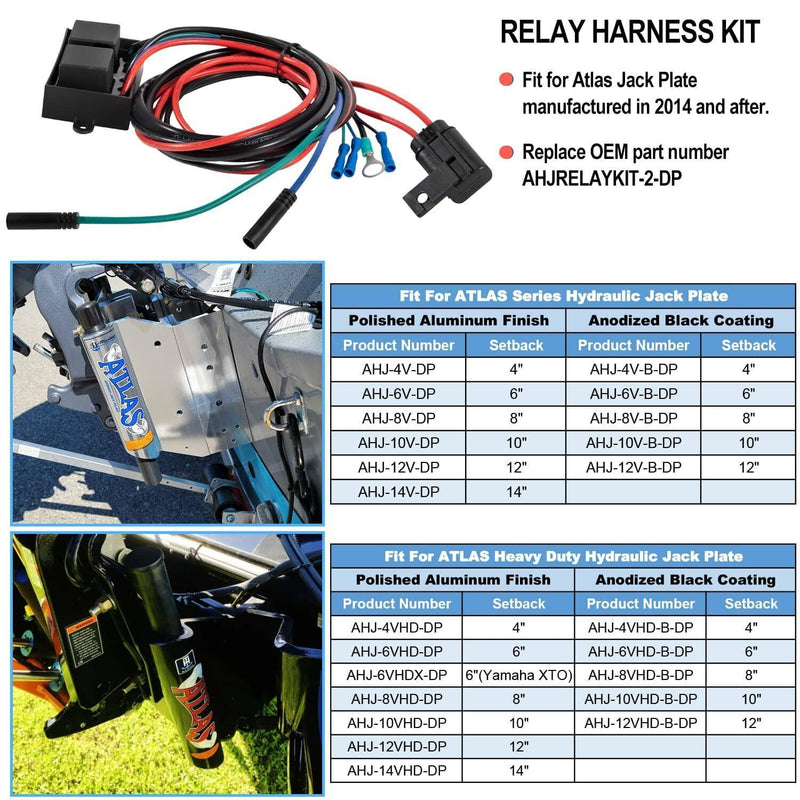 DURAFORCE Replacement Relay Harness for Atlas Hydraulic Plate, Replace AHJRELAYKIT-2-DP