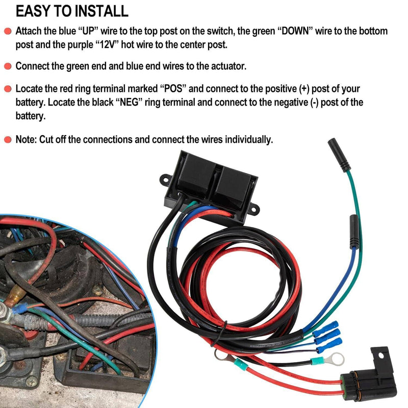 DURAFORCE Replacement Relay Harness for Atlas Hydraulic Plate, Replace AHJRELAYKIT-2-DP