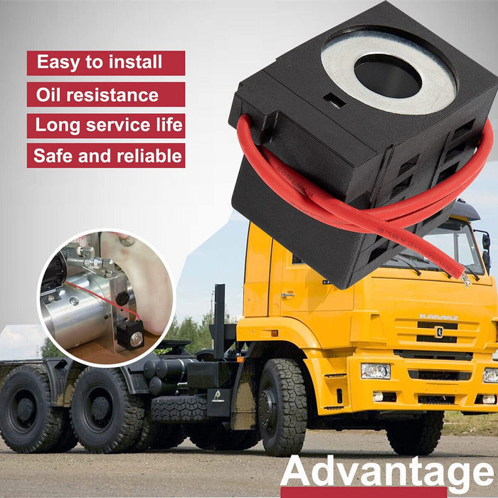 DURAFORCE For Deltrol 10226-14 Solenoid Coil, Hydraulic Power Unit Lift Dump, 12V DC, 16W