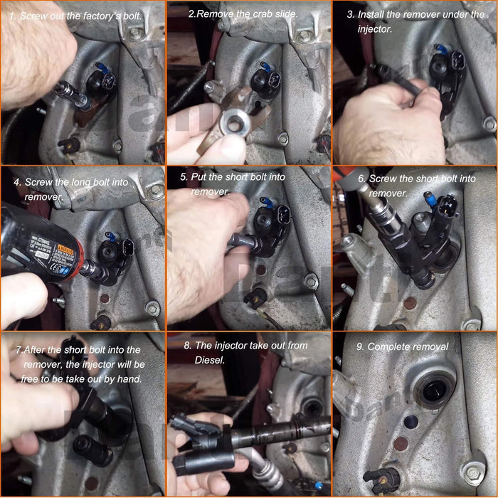 DURAFORCE Fuel Injector Socket Set & Injector Removal Tool Kit For 6.7L Ford Powerstroke