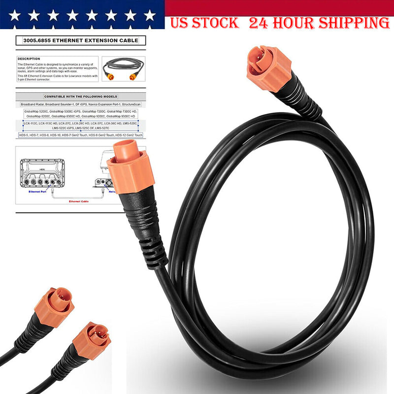DURAFORCE 3005.6855 Replacement for Lowrance 6Ft/1.82M Ethernet Crossover Cable