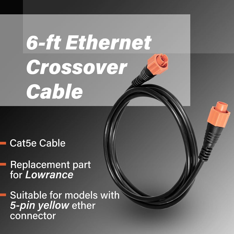 DURAFORCE 3005.6855 Replacement for Lowrance 6Ft/1.82M Ethernet Crossover Cable