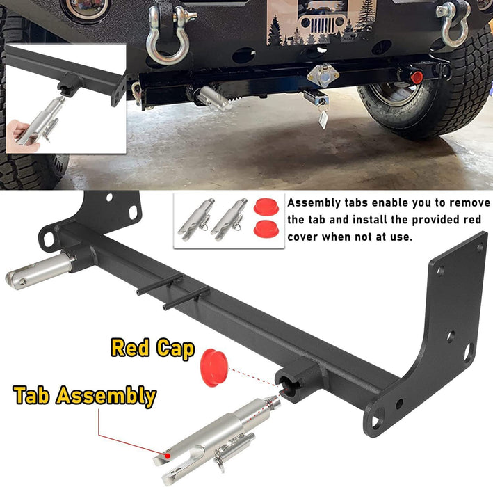 DURAFORCE For Blue OX BX1126 Tow Bar Base Plate Bumper for 2007-2018 Jeep Wrangler JK JKU