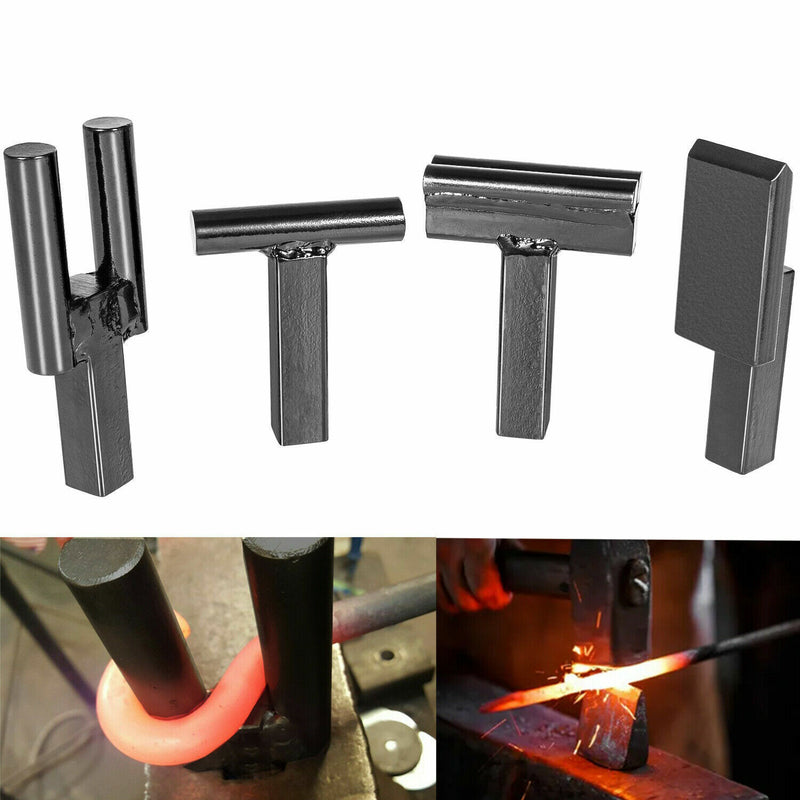 DURAFORCE 1 Inch Blacksmith Anvil Forge Hardy Hot Cut Creasing Stake Fuller Bending Set