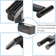 DURAFORCE 1 Inch Blacksmith Anvil Forge Hardy Hot Cut Creasing Stake Fuller Bending Set