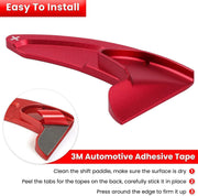 DURAFORCE Red Steering Wheel Shifter Paddle Trim Cover for 15-20 Dodge Challenger Charger