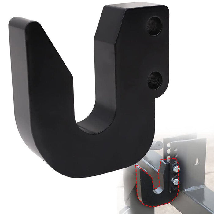 DURAFORCE Upgrated Top Hook for Harbor Freight Quick Hitch Cat 1 Black Powder Coated Steel