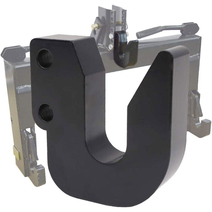 DURAFORCE Upgrated Top Hook for Harbor Freight Quick Hitch Cat 1 Black Powder Coated Steel