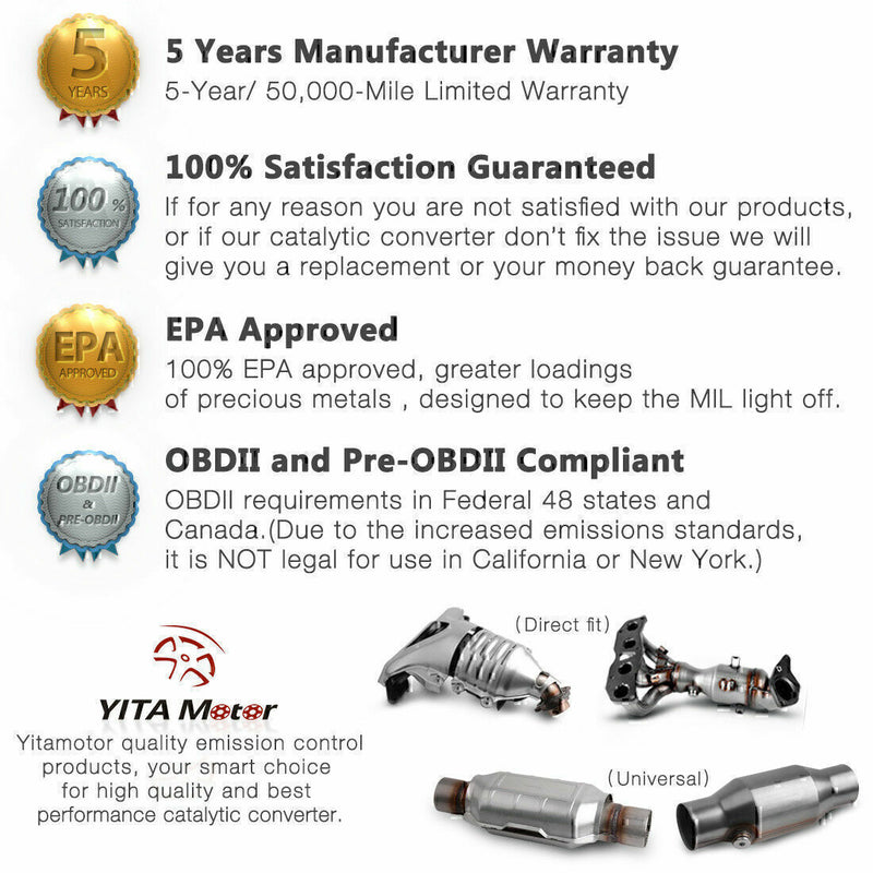 DURAFORCE Fit For 2003-2008 Toyota Corolla Matrix Pontiac Vibe Catalytic Converter 1.8L