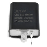 DURAFORCE 2-Pin LED Flasher Relay Adjustable For Motorcycle Turn Signal Fix Blinker Lights