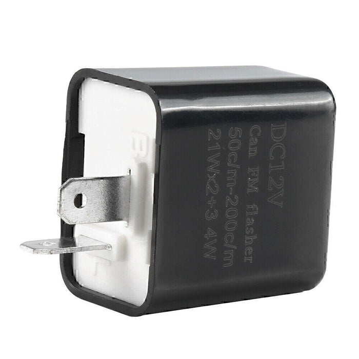 DURAFORCE 2-Pin LED Flasher Relay Adjustable For Motorcycle Turn Signal Fix Blinker Lights