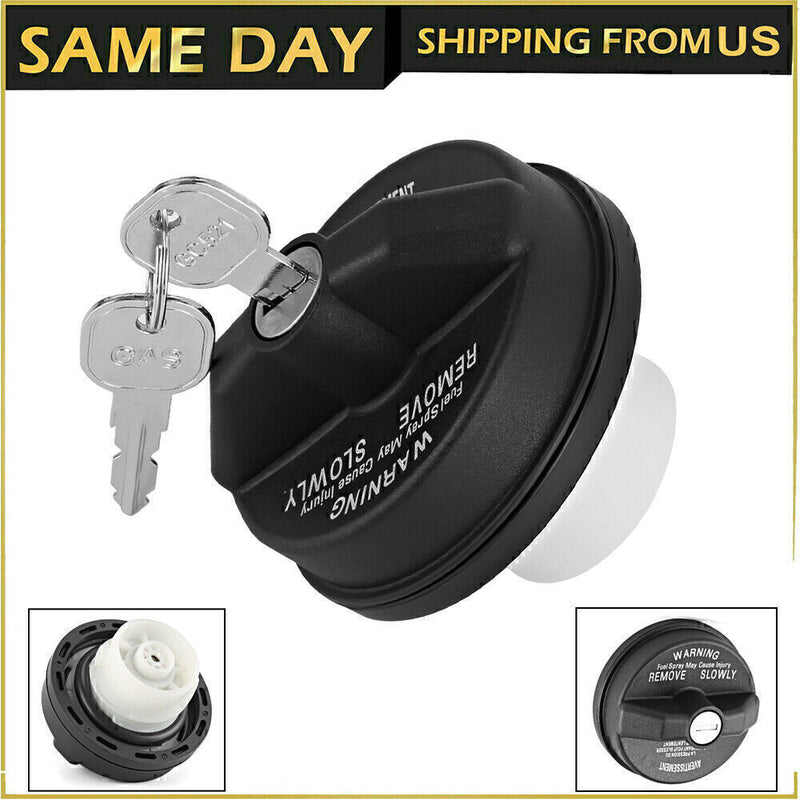 DURAFORCE Locking Gas Fuel Cap Fits for 2001-2021 Chrysler Jeep Dodge Ram 05278655AB w/key