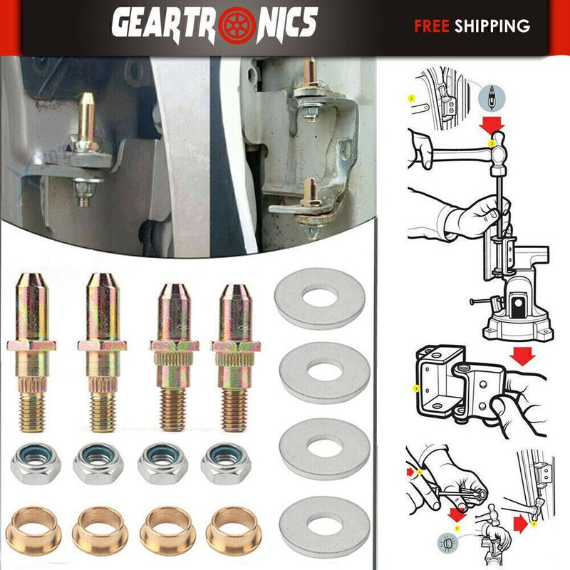 DURAFORCE Car Door Hinge Pins & Bushing Kit Fits for Chevy Silverado GMC Sierra Truck SUV