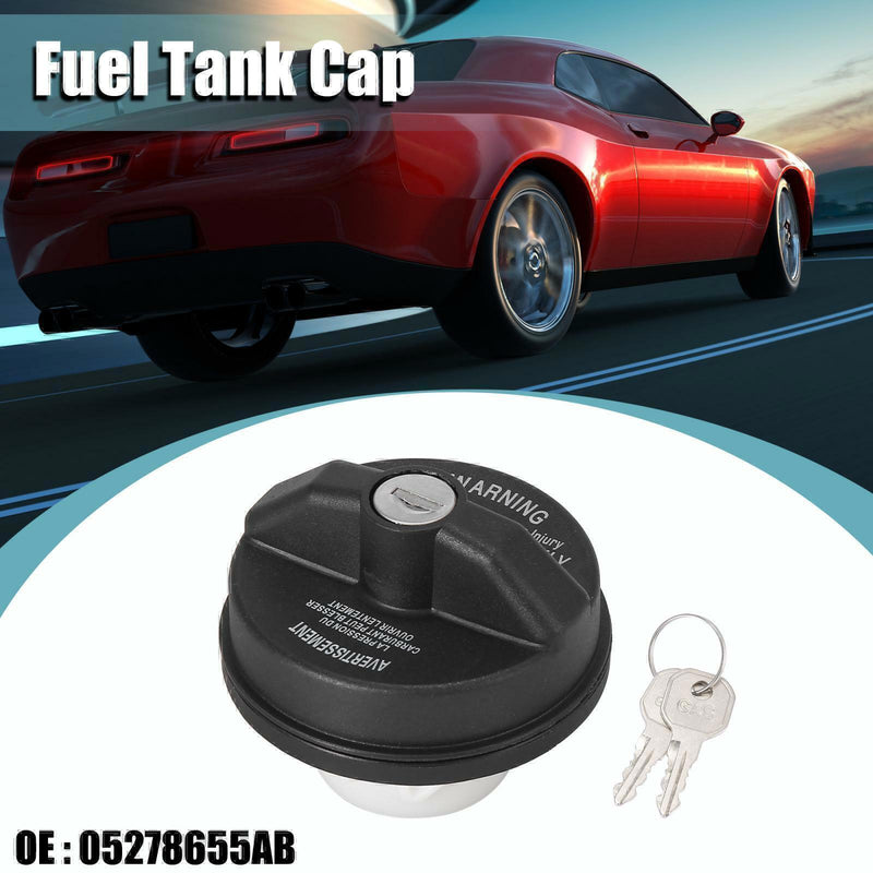 DURAFORCE W/Key Locking Gas Fuel Cap 05278655AB Fit 2001-2021 Chrysler Jeep Dodge Ram 1500
