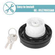 DURAFORCE W/Key Locking Gas Fuel Cap 05278655AB Fit 2001-2021 Chrysler Jeep Dodge Ram 1500
