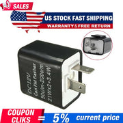 DURAFORCE 2Pin Adjustable LED Flasher Relay Turn Signal Blinker Light For Motorcycle 12 V