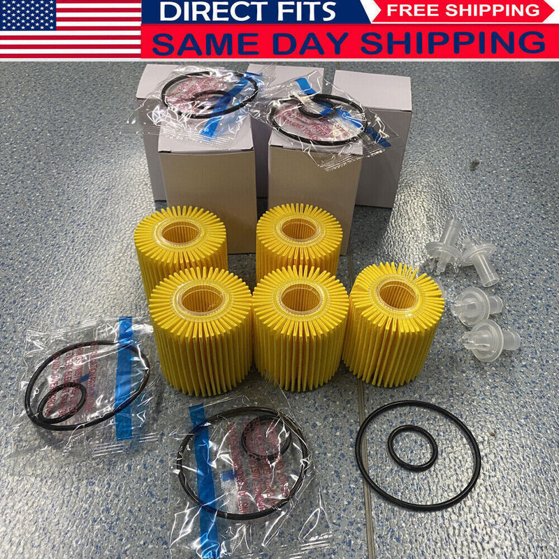 DURAFORCE Oil Filters 04152-31090 YZZA1 For Toyota Avalon Camry Sienna Lexus Scion /5 Sets