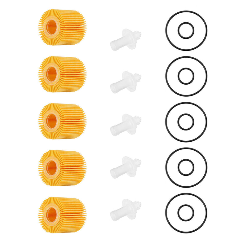DURAFORCE Oil Filters 04152-31090 YZZA1 For Toyota Avalon Camry Sienna Lexus Scion /5 Sets