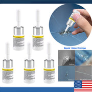 DURAFORCE 5Pack Auto Glass Nano Repair Fluid Car Windshield Resin Crack Tool Kit Crack US