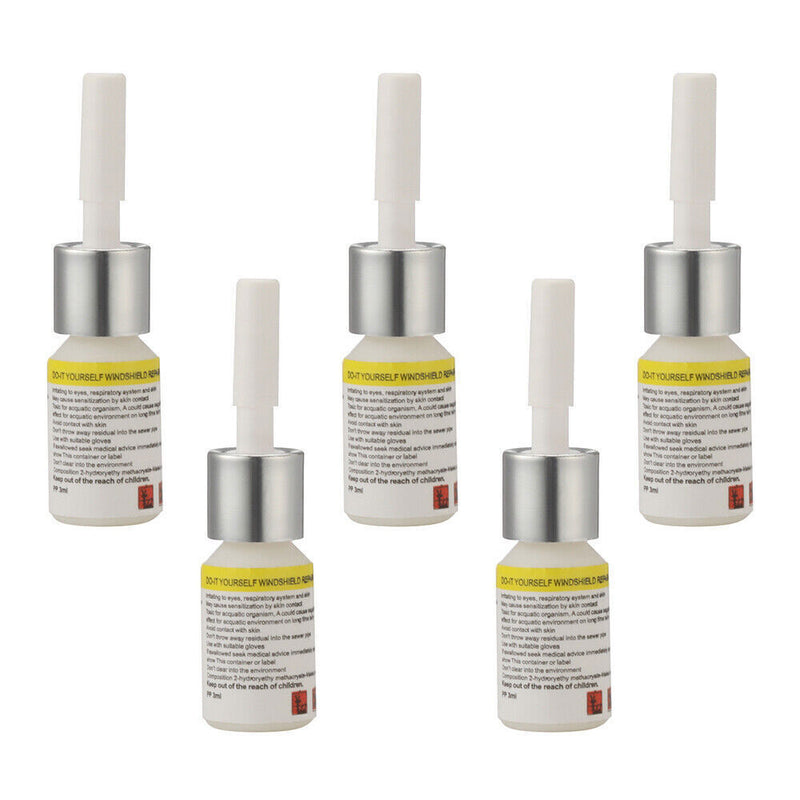 DURAFORCE 5Pack Auto Glass Nano Repair Fluid Car Windshield Resin Crack Tool Kit Crack US