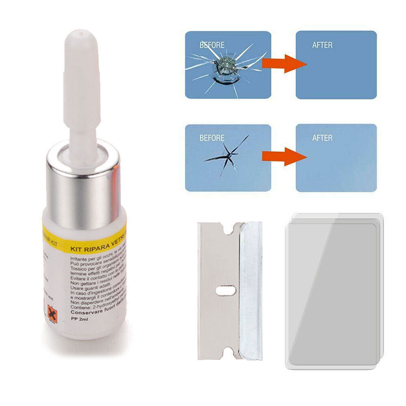 DURAFORCE 5Pack Auto Glass Nano Repair Fluid Car Windshield Resin Crack Tool Kit Crack US