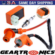 DURAFORCE Fit GY6 50cc-150cc ATV SCOOTER MOPED RACING AC CDI BOX IGNITION COIL SPARK PLUG