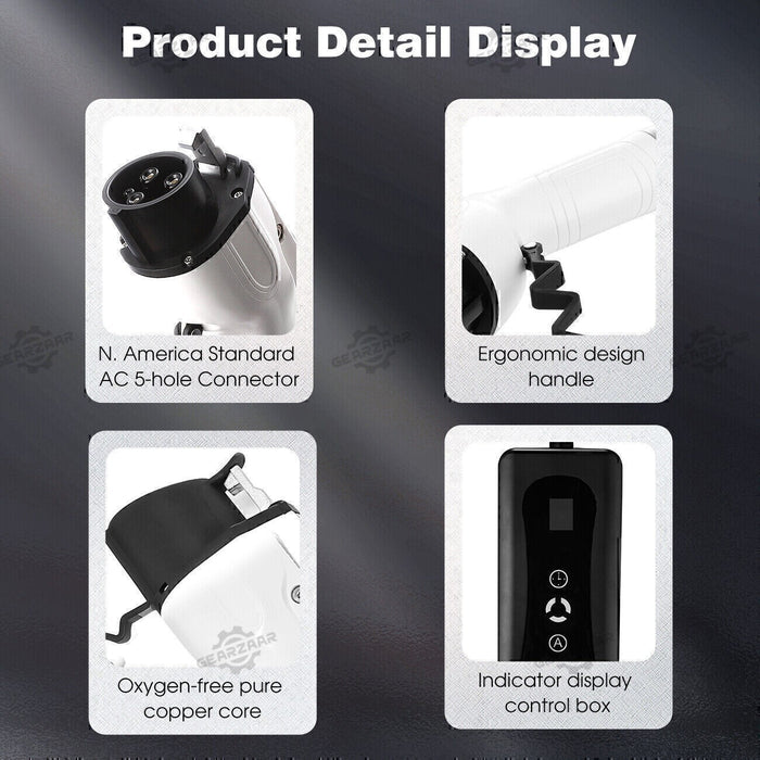 DURAFORCE 16A Portable EV Charger ElectricCar Charging Cable NEMA 6-20 EVSE 110V-220V NEW