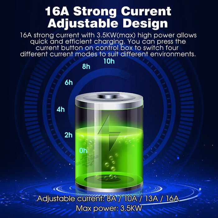 DURAFORCE 16A Portable EV Charger ElectricCar Charging Cable NEMA 6-20 EVSE 110V-220V NEW